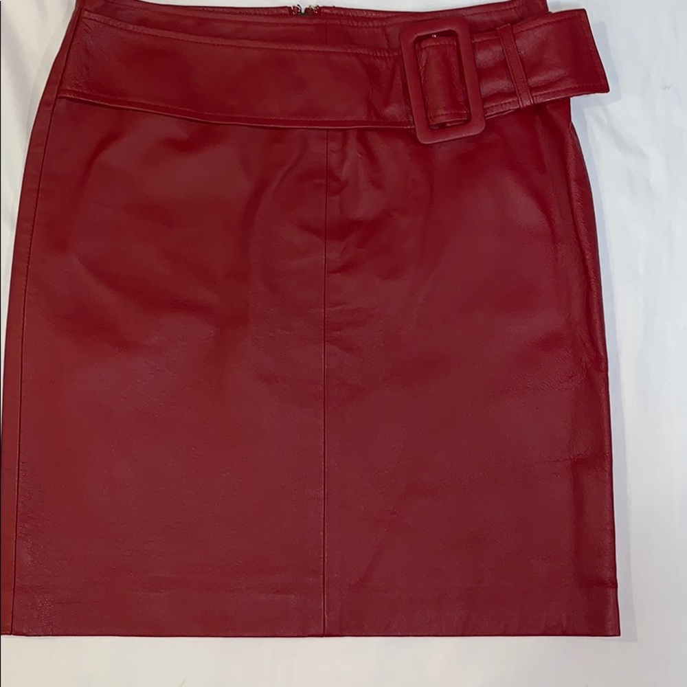 Vintage Red Leather skirt